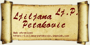 Ljiljana Petaković vizit kartica